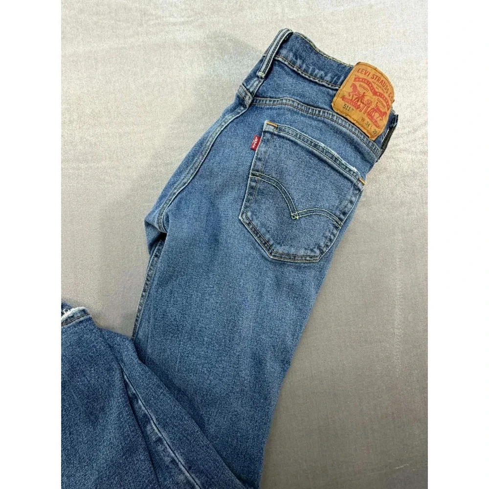 Levi Strauss 511 Denim Jeans Size 34X29‎ Blue Has holes